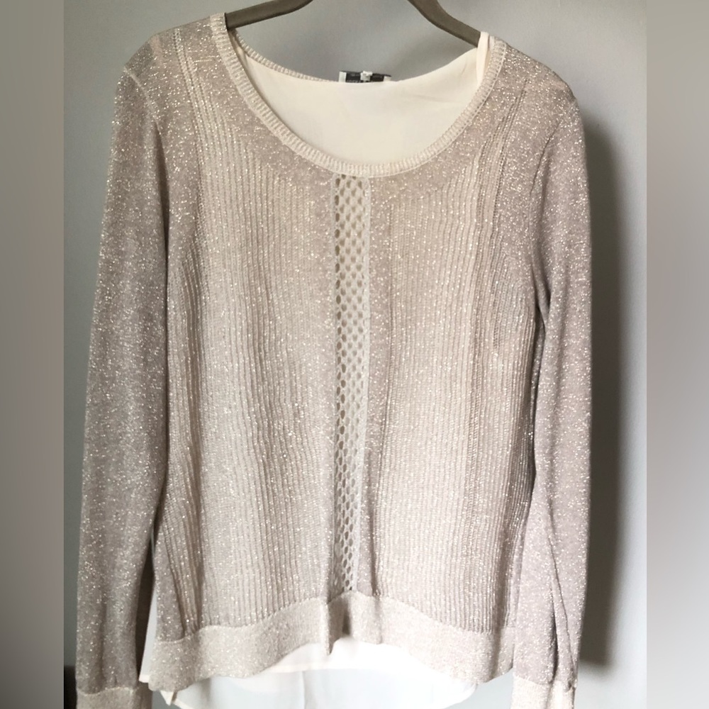 Lucky Brand Sweater Over Sheer Long Lining